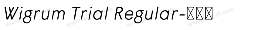 Wigrum Trial Regular字体转换